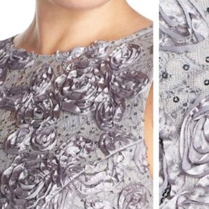 alex evenings silver dress